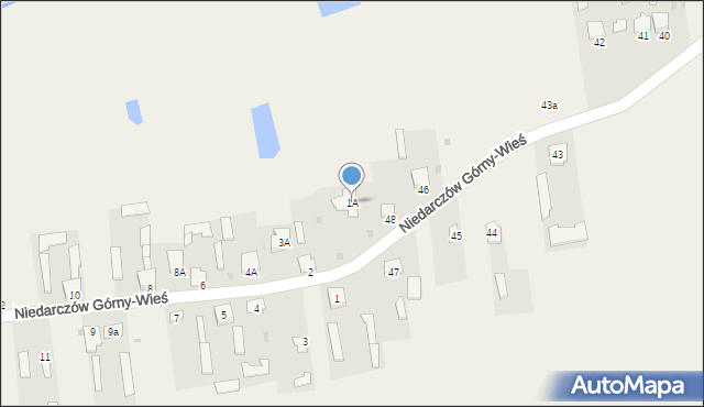 Niedarczów Górny-Wieś, Niedarczów Górny-Wieś, 1A, mapa Niedarczów Górny-Wieś