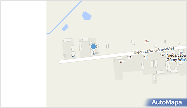 Niedarczów Górny-Wieś, Niedarczów Górny-Wieś, 26, mapa Niedarczów Górny-Wieś