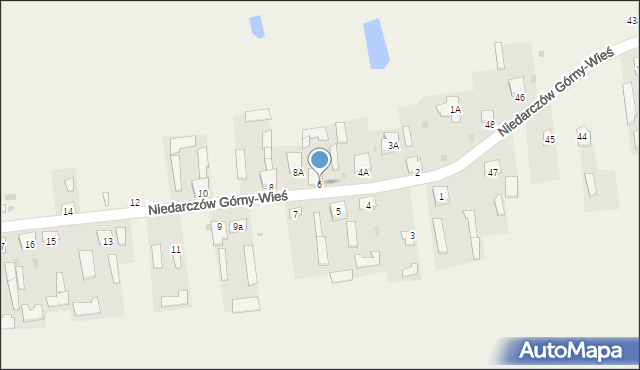 Niedarczów Górny-Wieś, Niedarczów Górny-Wieś, 6, mapa Niedarczów Górny-Wieś