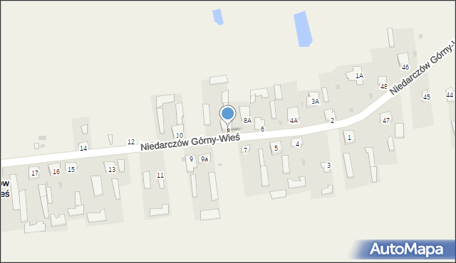 Niedarczów Górny-Wieś, Niedarczów Górny-Wieś, 8, mapa Niedarczów Górny-Wieś