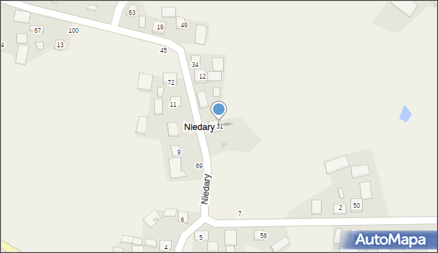 Niedary, Niedary, 31, mapa Niedary
