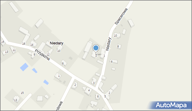 Niedary, Niedary, 14, mapa Niedary