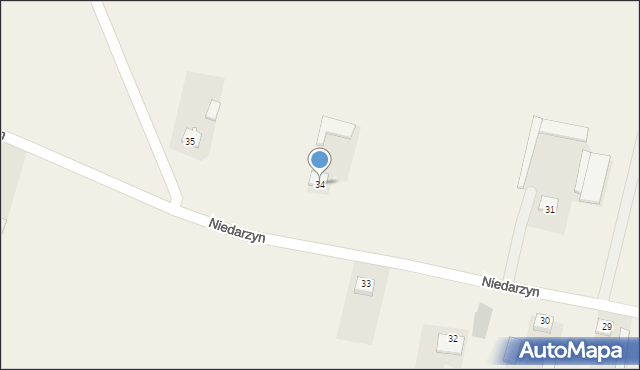 Niedarzyn, Niedarzyn, 34, mapa Niedarzyn