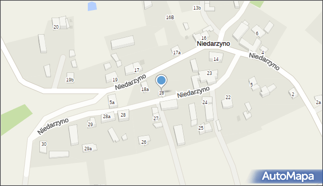 Niedarzyno, Niedarzyno, 18, mapa Niedarzyno