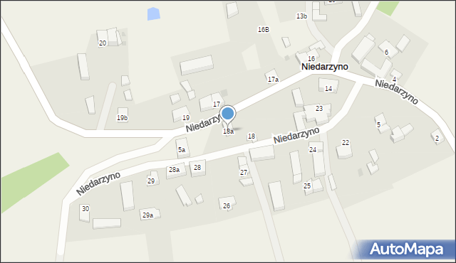 Niedarzyno, Niedarzyno, 18a, mapa Niedarzyno