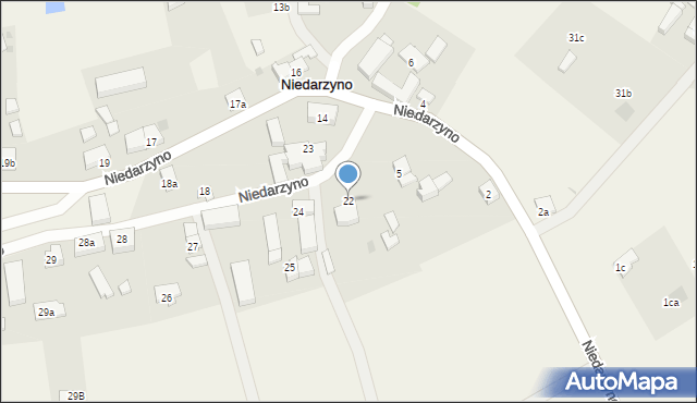 Niedarzyno, Niedarzyno, 22, mapa Niedarzyno