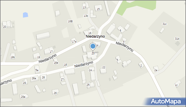 Niedarzyno, Niedarzyno, 23, mapa Niedarzyno