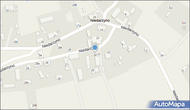 Niedarzyno, Niedarzyno, 24, mapa Niedarzyno