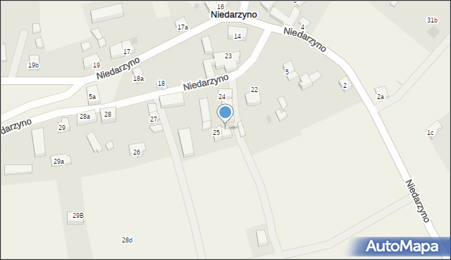 Niedarzyno, Niedarzyno, 25a, mapa Niedarzyno