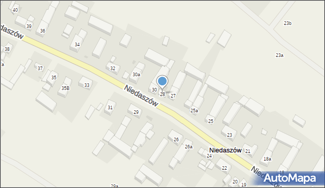 Niedaszów, Niedaszów, 28, mapa Niedaszów