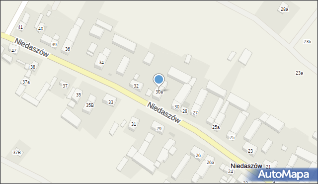 Niedaszów, Niedaszów, 30a, mapa Niedaszów