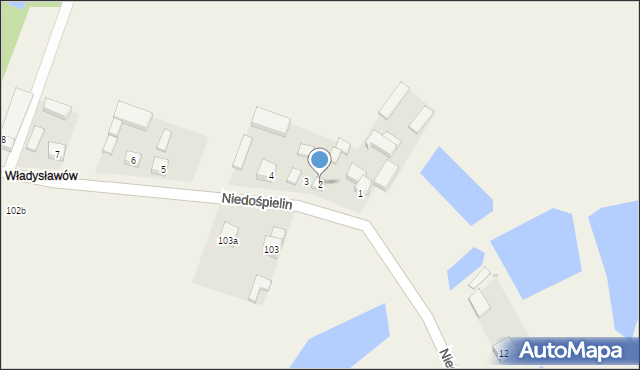 Niedośpielin, Niedośpielin, 2, mapa Niedośpielin