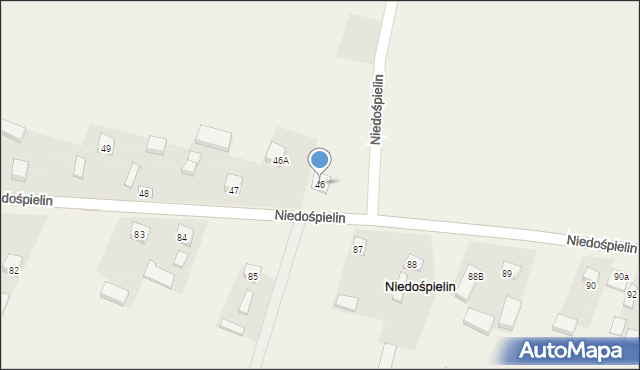 Niedośpielin, Niedośpielin, 46, mapa Niedośpielin