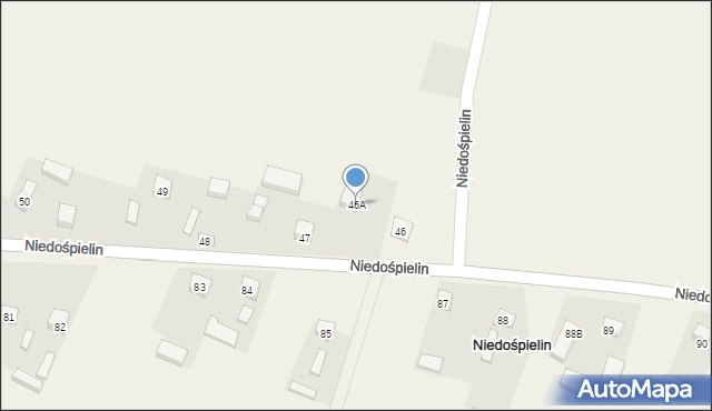 Niedośpielin, Niedośpielin, 46A, mapa Niedośpielin