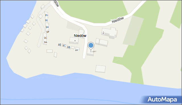 Niedów, Niedów, 1, mapa Niedów