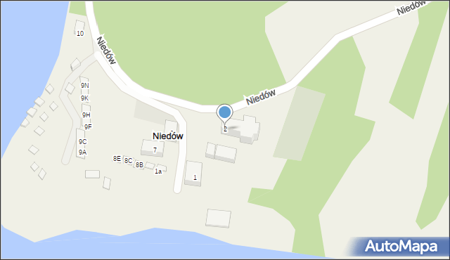 Niedów, Niedów, 2, mapa Niedów