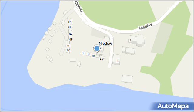 Niedów, Niedów, 8A, mapa Niedów