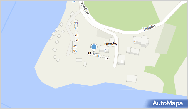 Niedów, Niedów, 8C, mapa Niedów