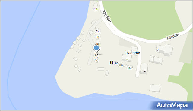 Niedów, Niedów, 9C, mapa Niedów