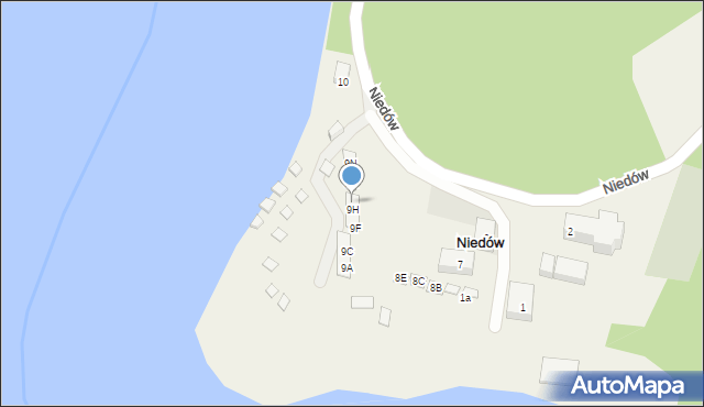 Niedów, Niedów, 9I, mapa Niedów