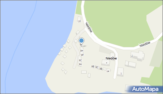 Niedów, Niedów, 9J, mapa Niedów