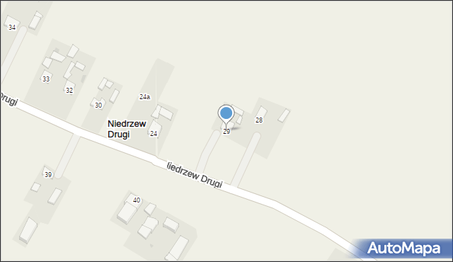 Niedrzew Drugi, Niedrzew Drugi, 29, mapa Niedrzew Drugi