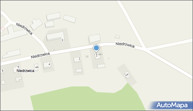 Niedrzwica, Niedrzwica, 1, mapa Niedrzwica