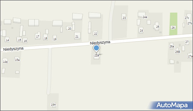 Niedyszyna, Niedyszyna, 22a, mapa Niedyszyna