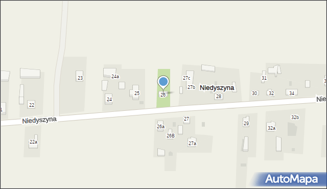 Niedyszyna, Niedyszyna, 26, mapa Niedyszyna