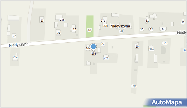 Niedyszyna, Niedyszyna, 26B, mapa Niedyszyna