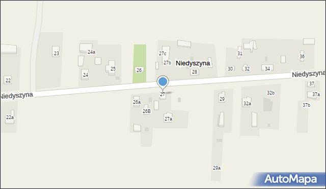 Niedyszyna, Niedyszyna, 27, mapa Niedyszyna