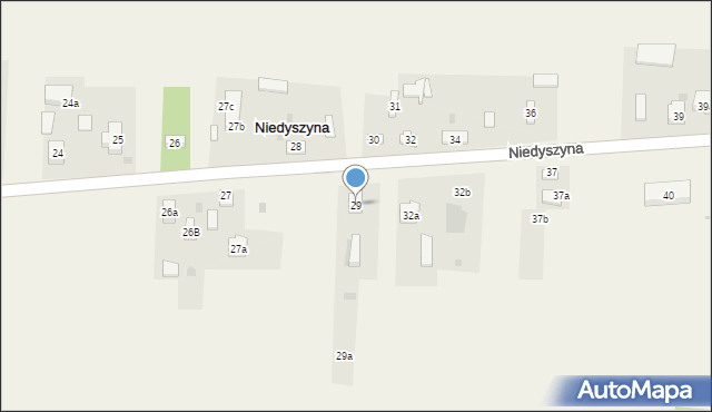 Niedyszyna, Niedyszyna, 29, mapa Niedyszyna