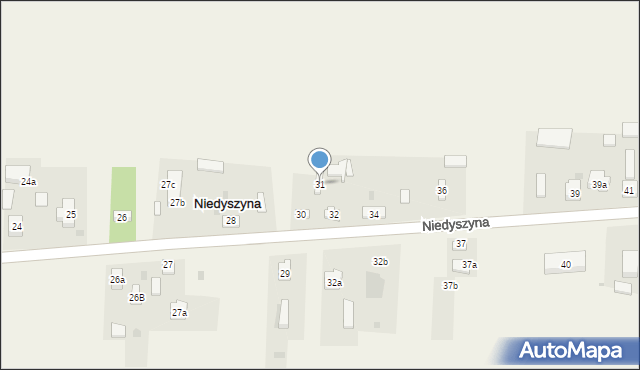 Niedyszyna, Niedyszyna, 31, mapa Niedyszyna