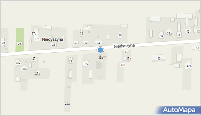 Niedyszyna, Niedyszyna, 32b, mapa Niedyszyna