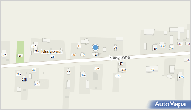 Niedyszyna, Niedyszyna, 34, mapa Niedyszyna