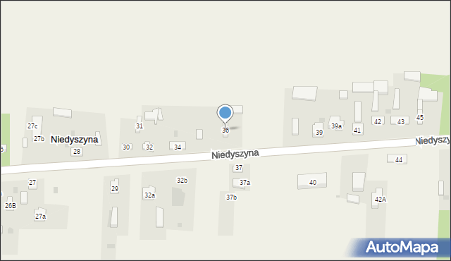 Niedyszyna, Niedyszyna, 36, mapa Niedyszyna