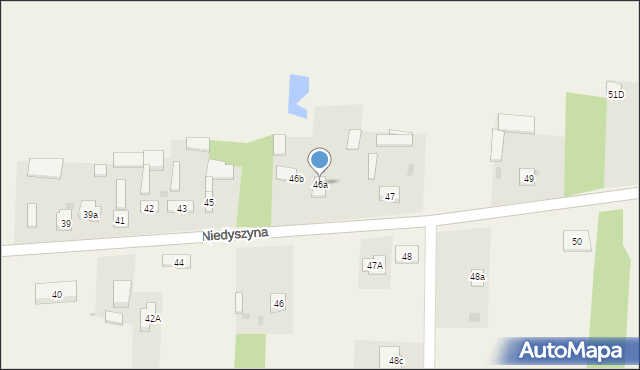 Niedyszyna, Niedyszyna, 46a, mapa Niedyszyna