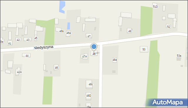 Niedyszyna, Niedyszyna, 48, mapa Niedyszyna