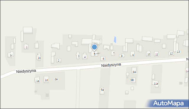 Niedyszyna, Niedyszyna, 5, mapa Niedyszyna