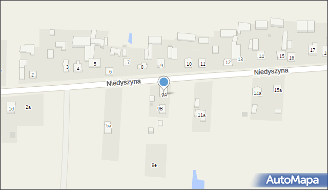 Niedyszyna, Niedyszyna, 9A, mapa Niedyszyna