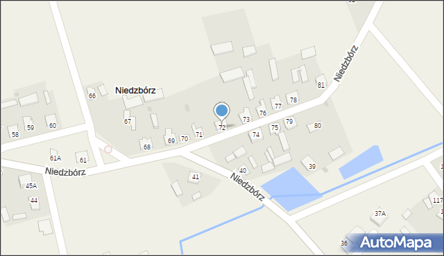 Niedzbórz, Niedzbórz, 72, mapa Niedzbórz