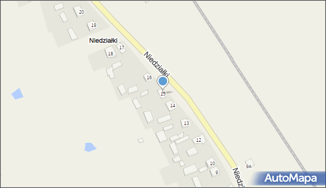 Niedziałki, Niedziałki, 15, mapa Niedziałki