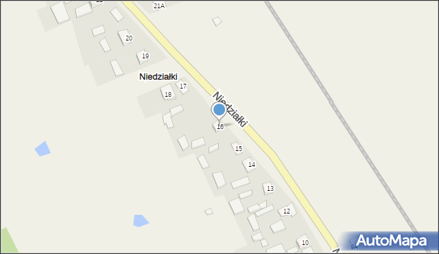 Niedziałki, Niedziałki, 16, mapa Niedziałki