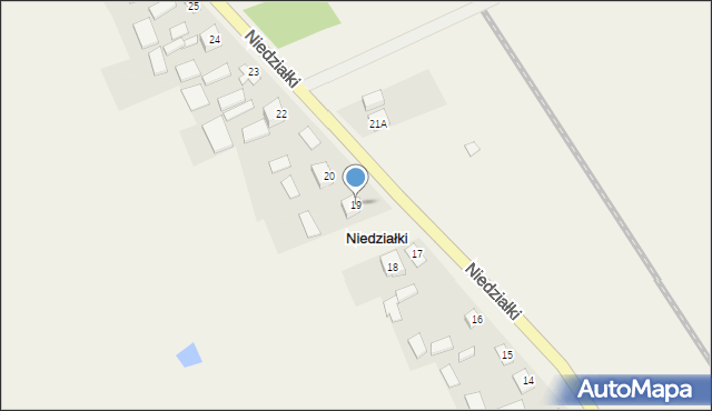 Niedziałki, Niedziałki, 19, mapa Niedziałki