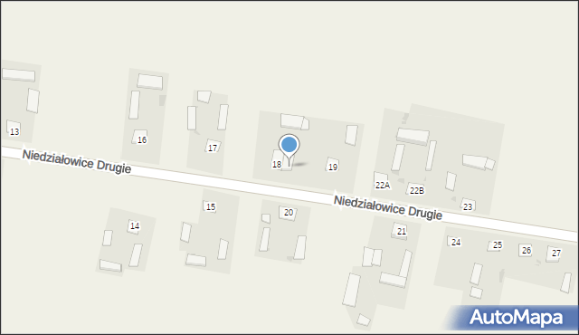 Niedziałowice Drugie, Niedziałowice Drugie, 18B, mapa Niedziałowice Drugie