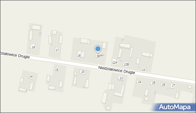 Niedziałowice Drugie, Niedziałowice Drugie, 19, mapa Niedziałowice Drugie