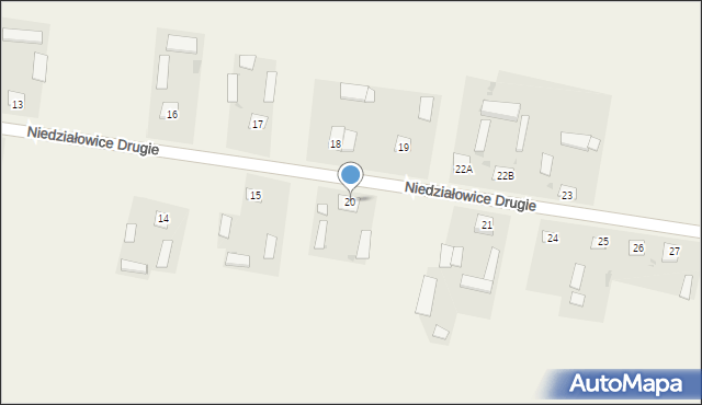 Niedziałowice Drugie, Niedziałowice Drugie, 20, mapa Niedziałowice Drugie