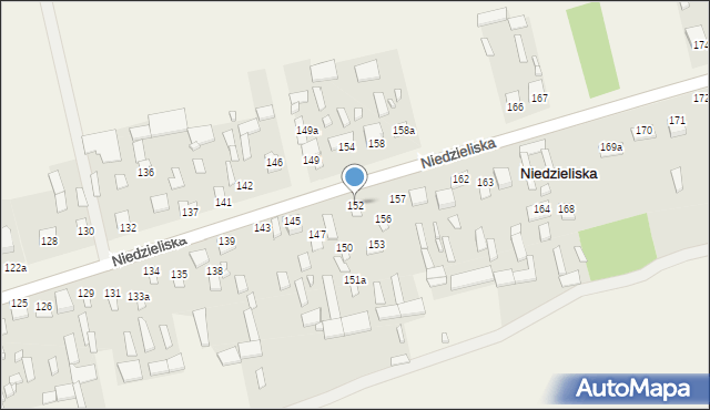 Niedzieliska, Niedzieliska, 152, mapa Niedzieliska