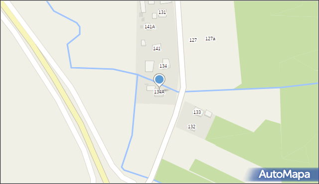 Niedzieliska, Niedzieliska, 134A, mapa Niedzieliska