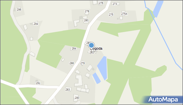 Niedzieliska, Niedzieliska, 281, mapa Niedzieliska